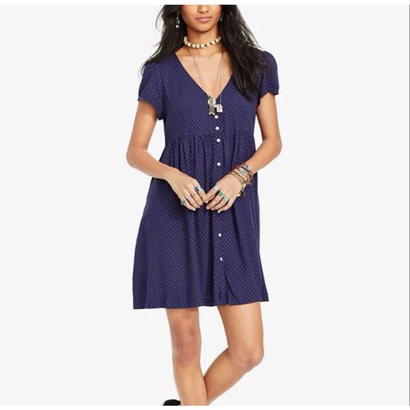 Denim & Supply Ralph Lauren Dresses & Skirts - Denim & Supply Ralph Lauren Women's New Star Print Babydoll Blue Dress XL
